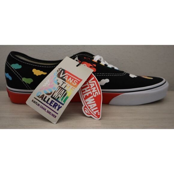 Vans x  Kaitlin Chan Men's Sz 12 Black OTW Gallery Pride Authentic Sneakers SIB - Picture 4 of 12
